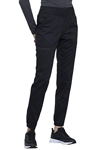 Cherokee Women Scrubs Pant Workwear Revolution Natural Rise Jogger WW011, M, Black