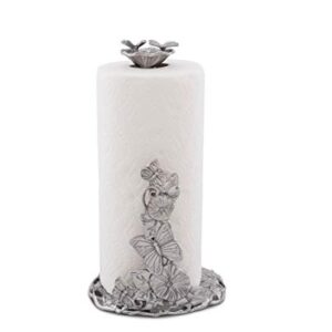 Arthur Court Aluminum Butterfly Garden Decorative Paper Towel Holder Metal Countertop 13 inch Standing Tall