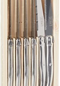 Jean Dubost Stainless Steel Handle Steak Knives 97600 Set of 6