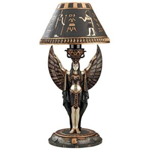 design toscano cl2609 goddess isis egyptian decor sculptural table lamp, 17 inch, single