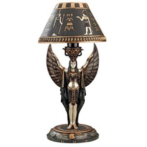 Design Toscano CL2609 Goddess Isis Egyptian Decor Sculptural Table Lamp, 17 Inch, Single