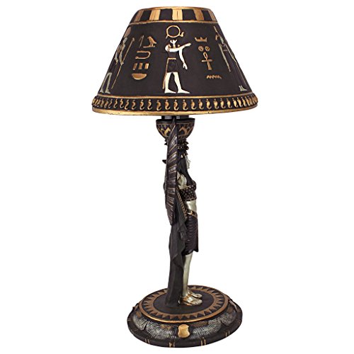 Design Toscano CL2609 Goddess Isis Egyptian Decor Sculptural Table Lamp, 17 Inch, Single