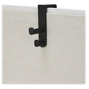 Safco Products 4225BL Over The Panel Double Coat Hook, Black,1-3/4 X 6-1/2 X 7-3/4