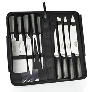 ross henery professional eclipse premium stainless steel 9 piece chefs knife set in carry case