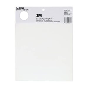 3m disposable paper mixing board 20382, non porous, solvent resistant, non soak, large sheet, 10 in x 13 in, 100 sheets/board