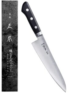 masamoto vg japanese chef knife 8.2″ (210mm) gyuto professional chef’s knife, ultra sharp japanese stainless steel blade, duracon handle, made in japan