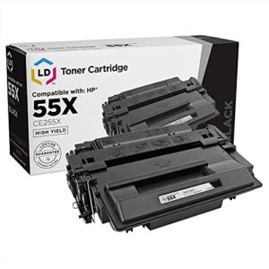 ld compatible toner cartridge replacement for hp 55x ce255x high yield (black)