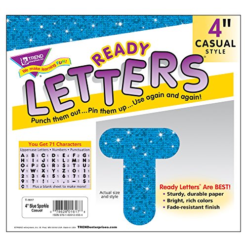 Trend 4" Sparkle Uppercase Ready Letters Set