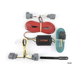 curt 55585 vehicle-side custom 4-pin trailer wiring harness, fits select honda ridgeline