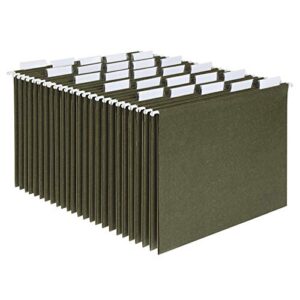 pendaflex hanging file folders, letter size, standard green, 1/5-cut adjustable tabs, 25 per box (81602), standard green – 1/5 tabs