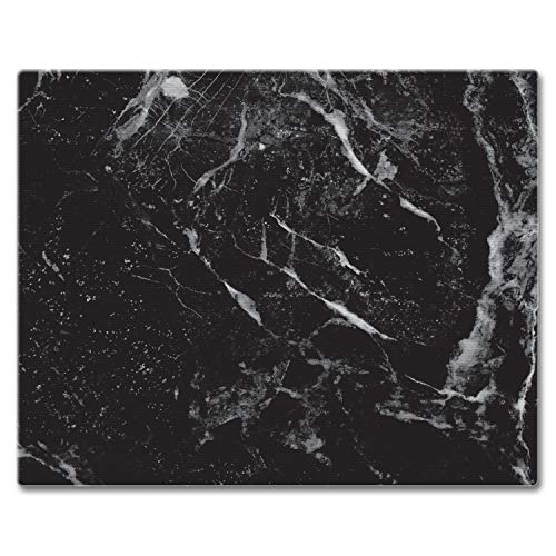 CounterArt Black Marble Design 3mm Heat Tolerant Tempered Glass Cutting Board 15” x 12” Manufactured in the USA Dishwasher Safe