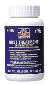 permatex extend rust treatment can be used w/body fillers & fiberglass 8 oz. bottle