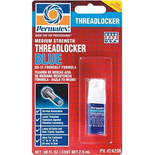 Permatex 24206 2.5 ml Blue Medium Strength Threadlocker