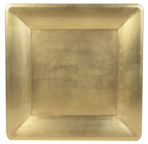entertaining with caspari 13-inch square lacquer tray, gold