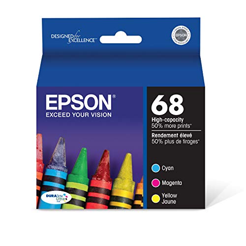 EPSON T068 DURABrite Ultra Ink Standard Capacity Color Combo Pack (T068520-S) for select Epson Stylus and WorkForce Printers