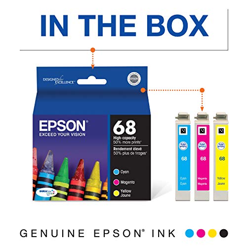 EPSON T068 DURABrite Ultra Ink Standard Capacity Color Combo Pack (T068520-S) for select Epson Stylus and WorkForce Printers