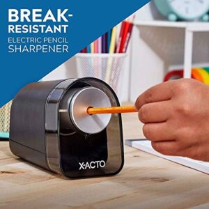 X-ACTO Electric Pencil Sharpener | XLR Heavy Duty Electric Pencil Sharpener, Quiet Motor, Pencil Saver Technology, Auto-Reset and Safe Start