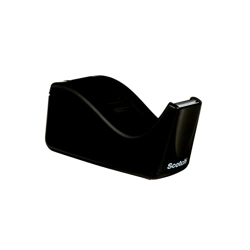 Scotch Desktop Tape Dispenser, Black Two-Tone, 1 Dispenser/Pack (C60-BK)