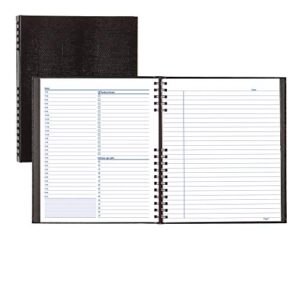 notepro undated daily planner, black, 200 pages,10 3/4 x 8-1/2 inches