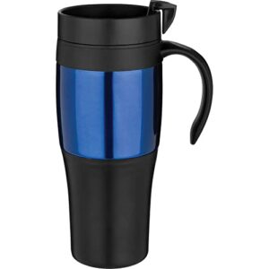 14 oz. mariner travel mug in blue and black