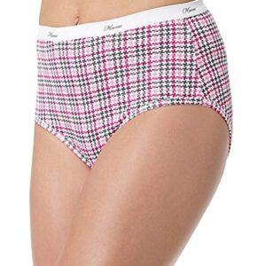 Hanes Women's Plus Size Cotton Underwear, 6 Pack-Brief Assorted, 7