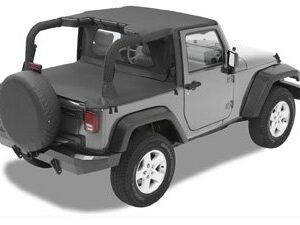 Bestop 5258035 Black Diamond Targa-Style Header Bikini Top for 2007-2009 Wrangler 2DR