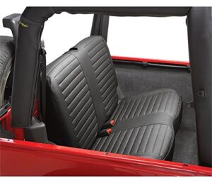 bestop 2922935 black diamond seat covers for rear bench seat – jeep 2003-2006 wrangler