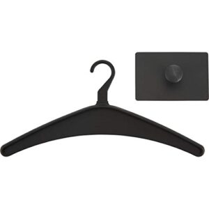 quartet acco brands magnetic coat hook and hanger, black (2015m), 16.5″ hanger