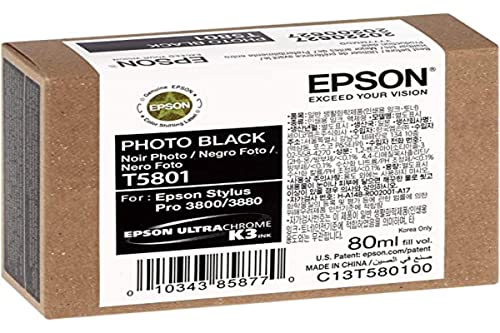 Epson T5801 UltraChrome K3 Photo Black Cartridge Ink