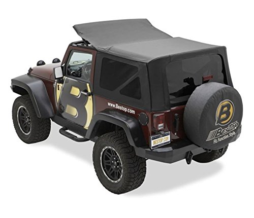 Bestop 7913635 Black Diamond Sailcloth Replace-A-Top for 2007-2009 Wrangler JK 2-Door