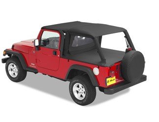 Bestop 5254435 Black Diamond Safari-Style Bikini Top for 2004-2006 Wrangler Unlimited