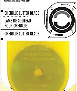 OLFA Chenille Cutter Replacement Blade, 1 Blade (CHB-1) - Tungsten Steel Circular Rotary Cutter Blade for Chenille Fabric, Crafts, Sewing, Quilting, Replacement Blade: Fits OLFA CHN-1 Chenille Cutter
