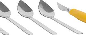 Trudeau Stainless Steel Grapefruit 5-Piece Set, Yellow