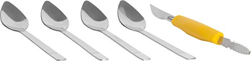 Trudeau Stainless Steel Grapefruit 5-Piece Set, Yellow