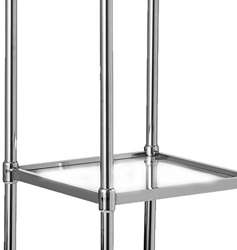 Organize It All 4 Tier Tempered Glass Freestanding Bathroom Storage Tower