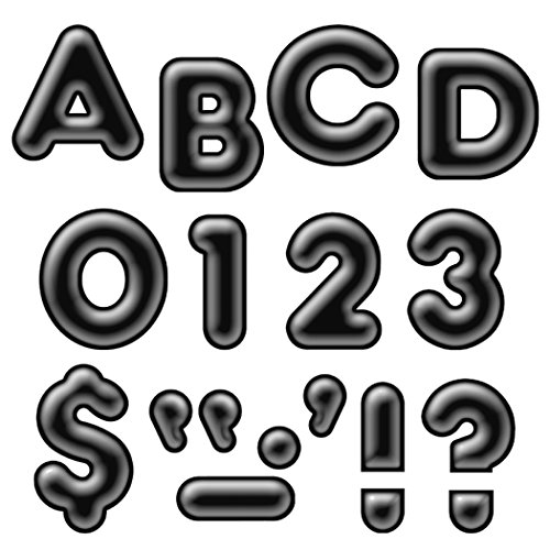 TREND enterprises, Inc. Black 4" 3-D Uppercase Ready Letters