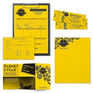 Neenah Wausau Paper 22531 Astrobrights Color Paper, 8.5” x 11”, 24 lb / 89 GSM, Solar Yellow, 500 Sheets