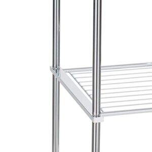 Organize It All 4 Tier Chrome Freestanding Bathroom Storage Shelf