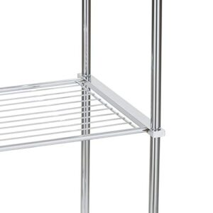 Organize It All 4 Tier Chrome Freestanding Bathroom Storage Shelf