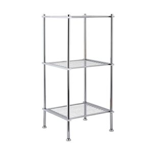 organize it all 3 tier chrome freestanding bathroom storage shelf