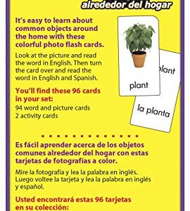 Trend Enterprises: Bilingual Around-The-Home Picture Words Skill Drill Flash Cards, Photos & Words, Exciting Way for All to Learn English and Espanol, 96 Cards Included, Ages 5 and Up