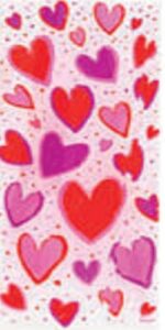20 hearts cello bags – cellophane gift bags with ties