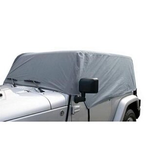 rampage 4-layer breathable cab cover | fits over installed top, grey | 1263 | fits 2007-2018 jeep wrangler 2-door