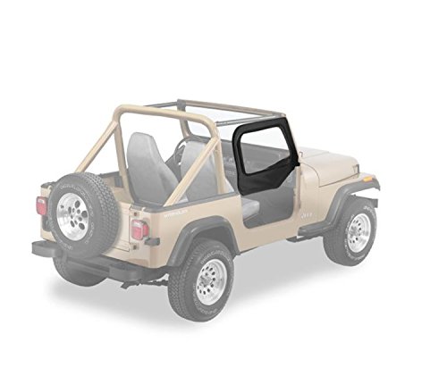 Bestop 5312135 Black Diamond Fabric Door Skins for 1997-2006 Wrangler