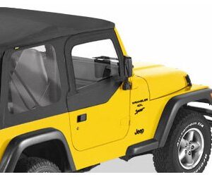 Bestop 5312135 Black Diamond Fabric Door Skins for 1997-2006 Wrangler