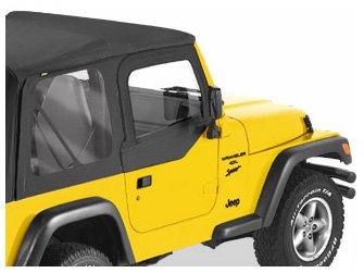 Bestop 5312135 Black Diamond Fabric Door Skins for 1997-2006 Wrangler