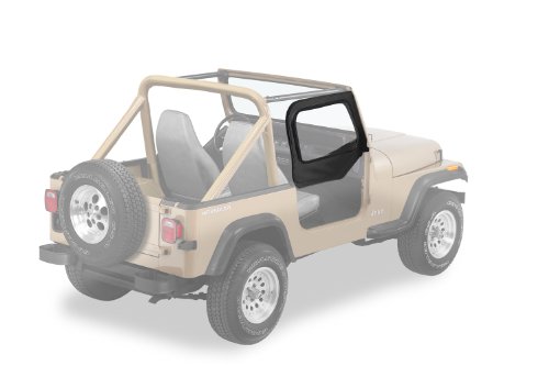 Bestop 5312135 Black Diamond Fabric Door Skins for 1997-2006 Wrangler