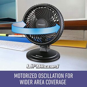 Holmes 8-Inch Fan | Lil’ Blizzard Oscillating Table Fan, Black