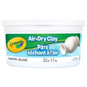 crayola air dry clay 2.5 lb bucket, white