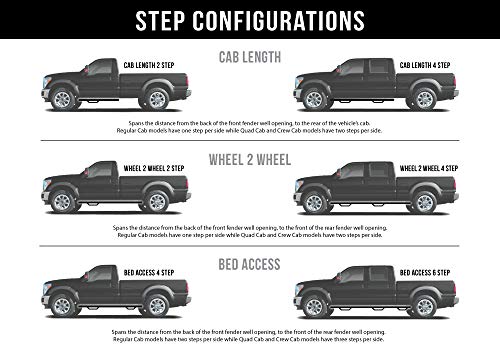 N-Fab Nerf Steps | Textured Black, Wheel-to-Wheel | H0365-TX | Fits 2003-2010 Hummer H2 SUV 4 Door, SRW Gas